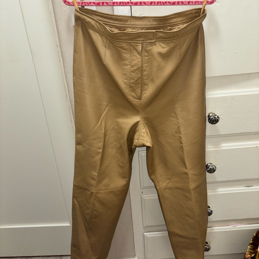 Saks Fifth Avenue Tan Trousers with Straight Fit